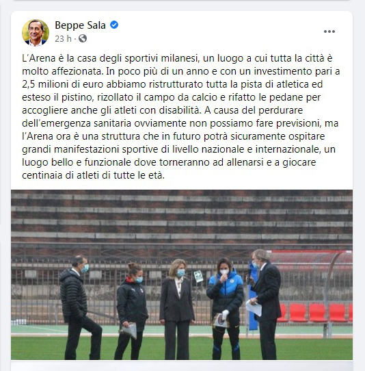 paginaFB beppe sala