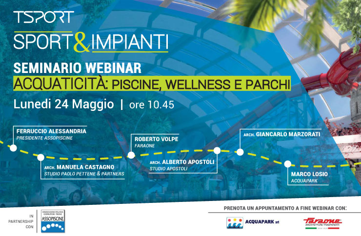 webinar acquaticità : piscine wellness parchi acquatici
