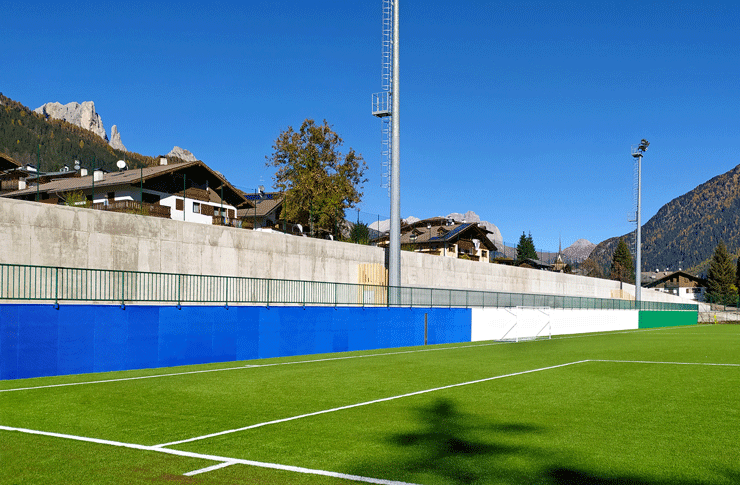 Impact protection in the redevelopment of football stadiums in Trentino – Sport & Empiante
