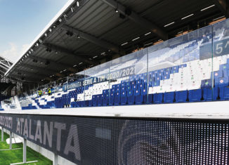 FARAONE SICUREZZA IN TRIBUNA PARAPETTI IN VETRO GEWISS STADIUM