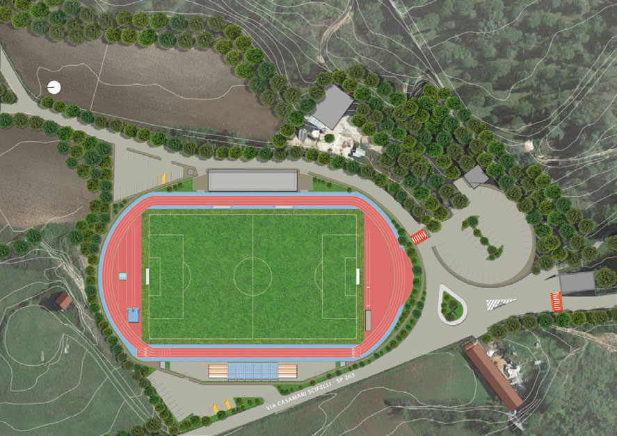 zenithal view of Veroli Sport centre