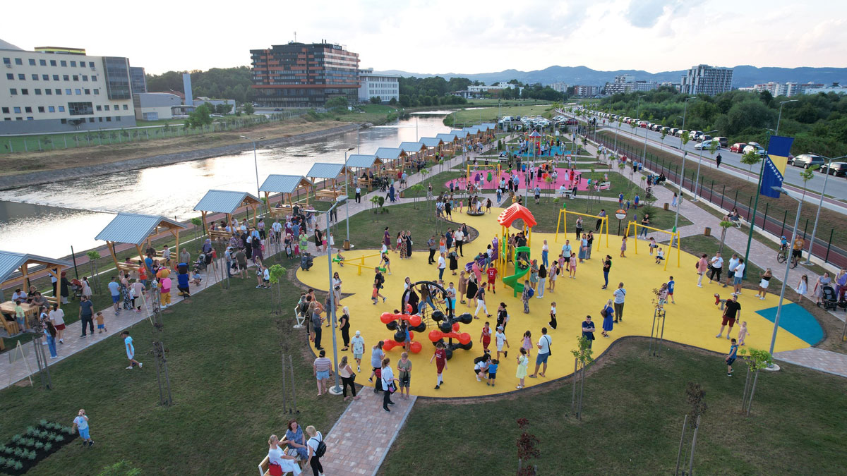 vista del nuovo playground di Ilidža, a Sarajevo