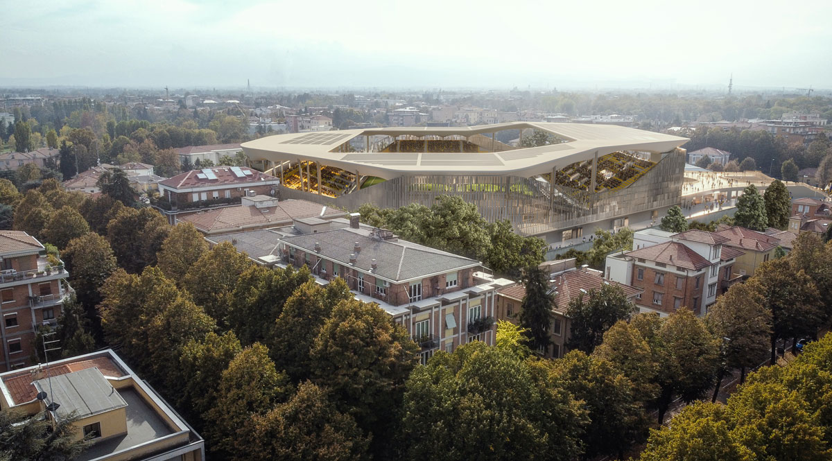 progetto del nuovo stadio Tardini di Parma