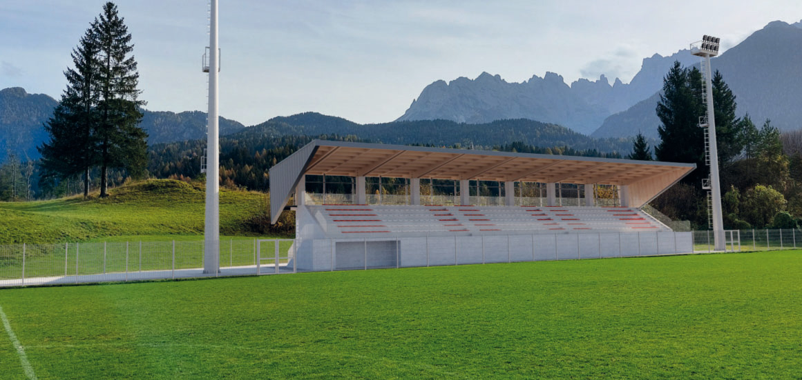 Progetto nuova tribuna a Lozzo di Cadore