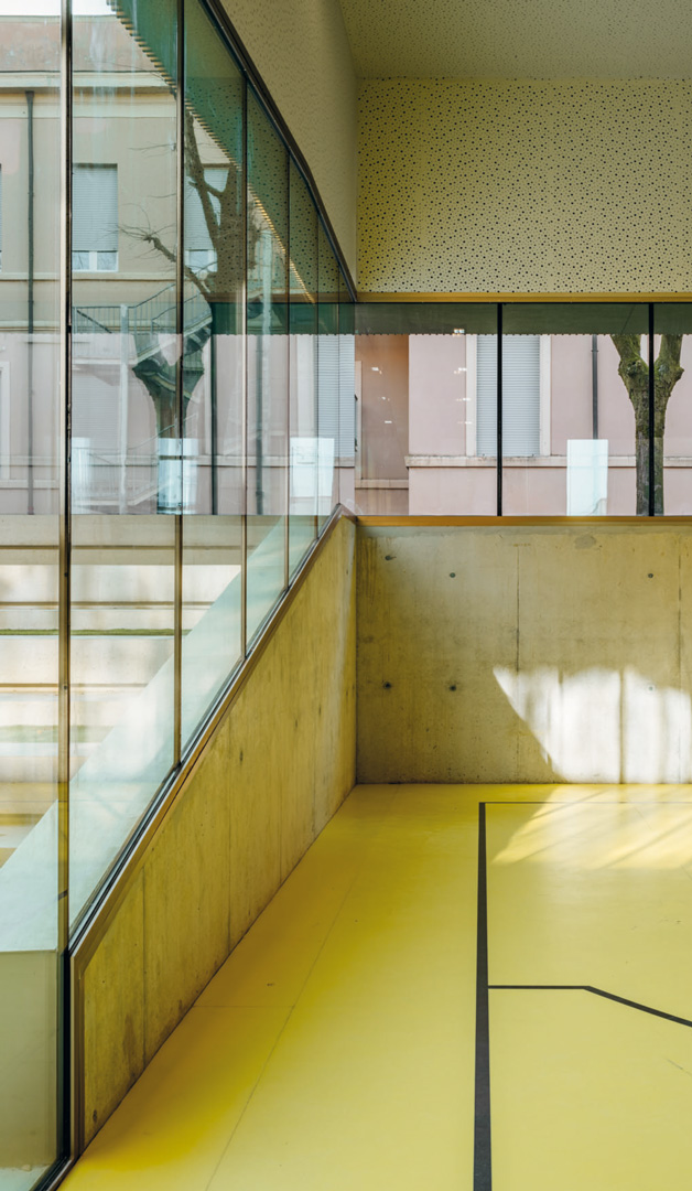 The gymnasium of the school in Travagliato (Brescia)