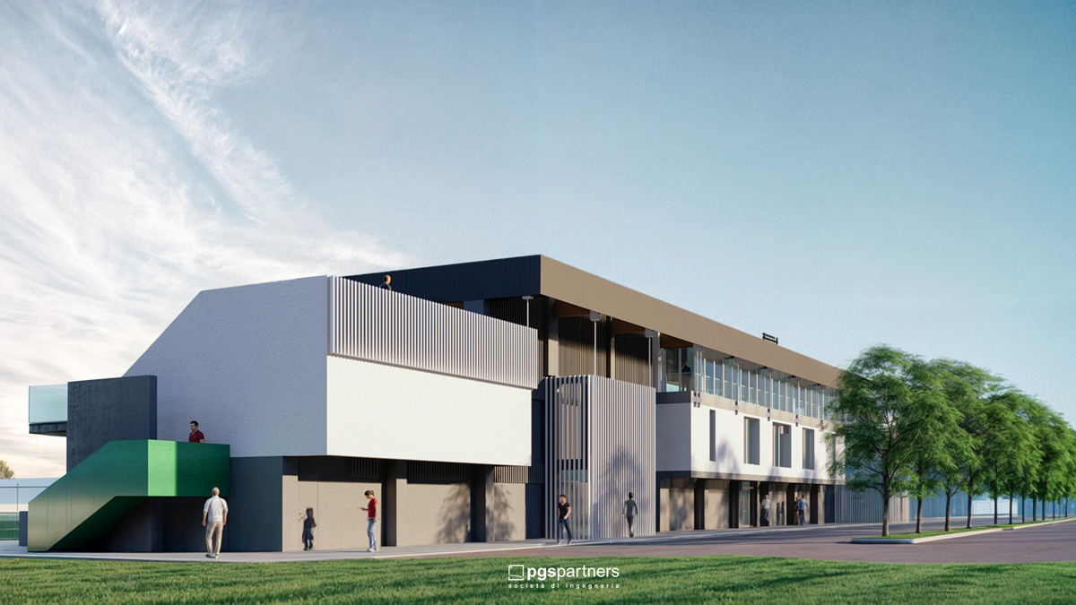 Rendering di Progetto - centro sportivo Grazioli di Manerbio (Bs)