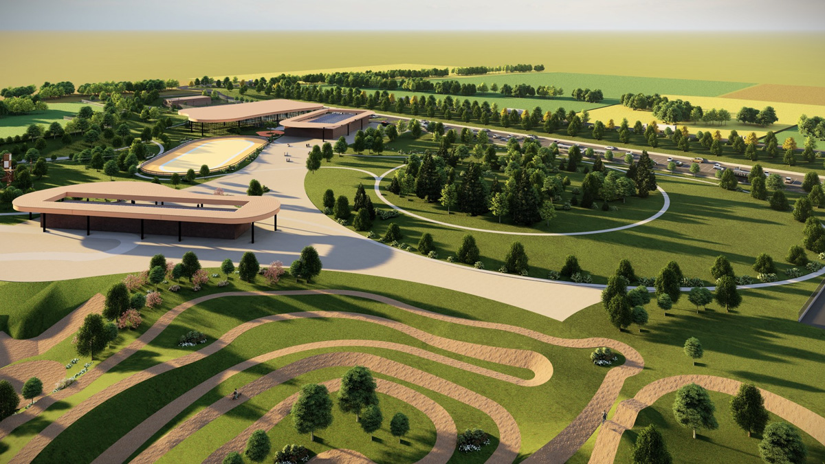 Rendering di progetto - rigenerazione ex Cava Bosco di Palazzolo sull'Oglio