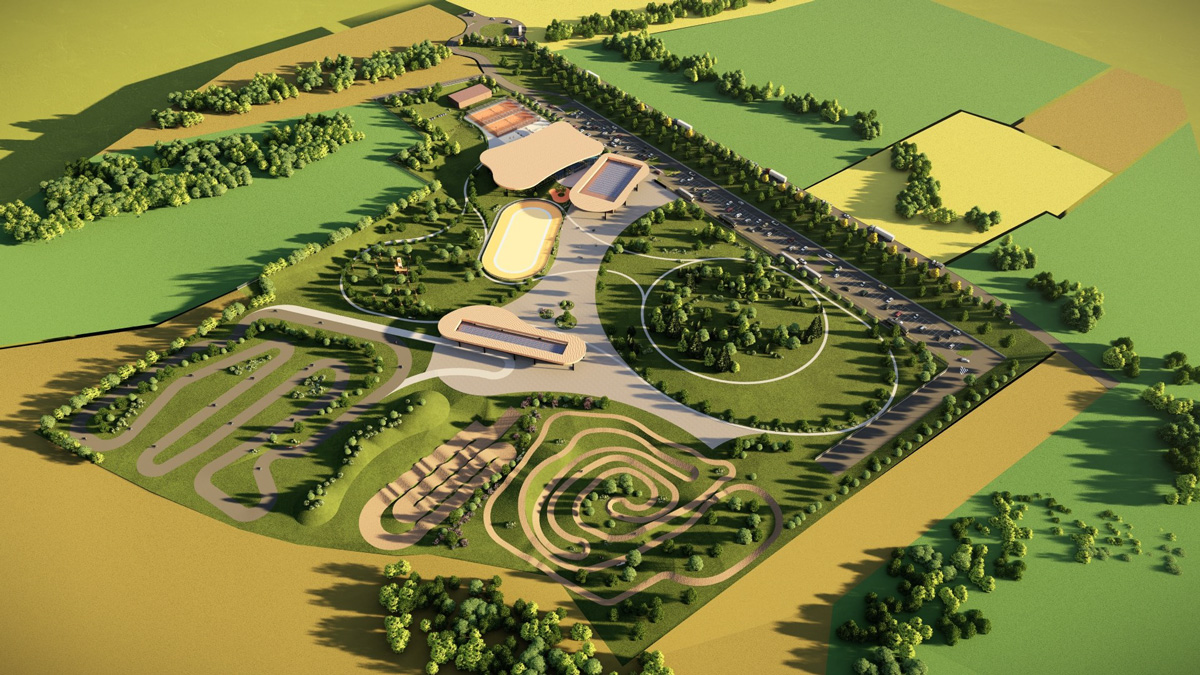 Rendering di progetto - rigenerazione ex Cava Bosco di Palazzolo sull'Oglio