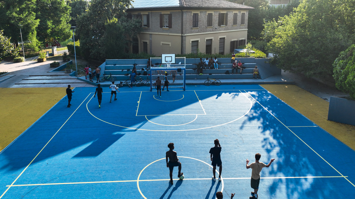 Basketball court with Casali Sport flooring in Modena