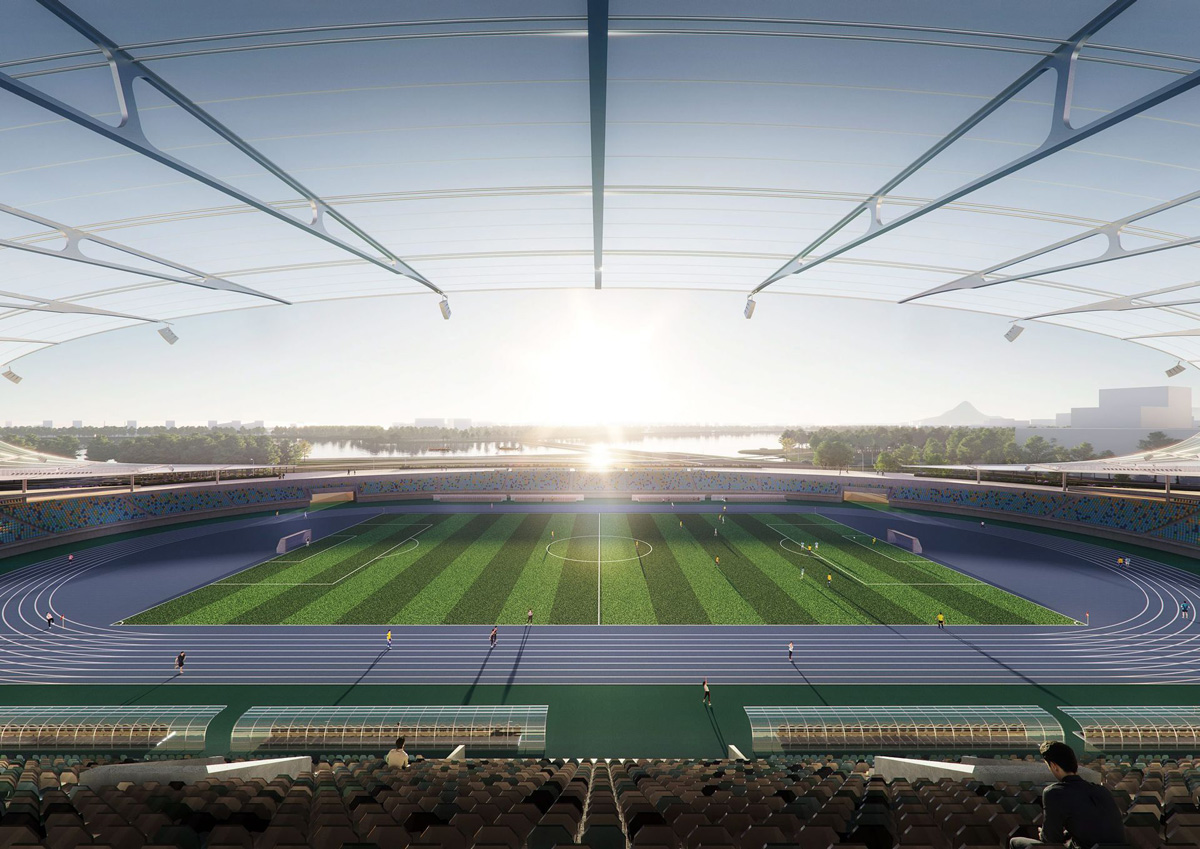 Centro sportivo a Longgang, Cina; progetto GMP