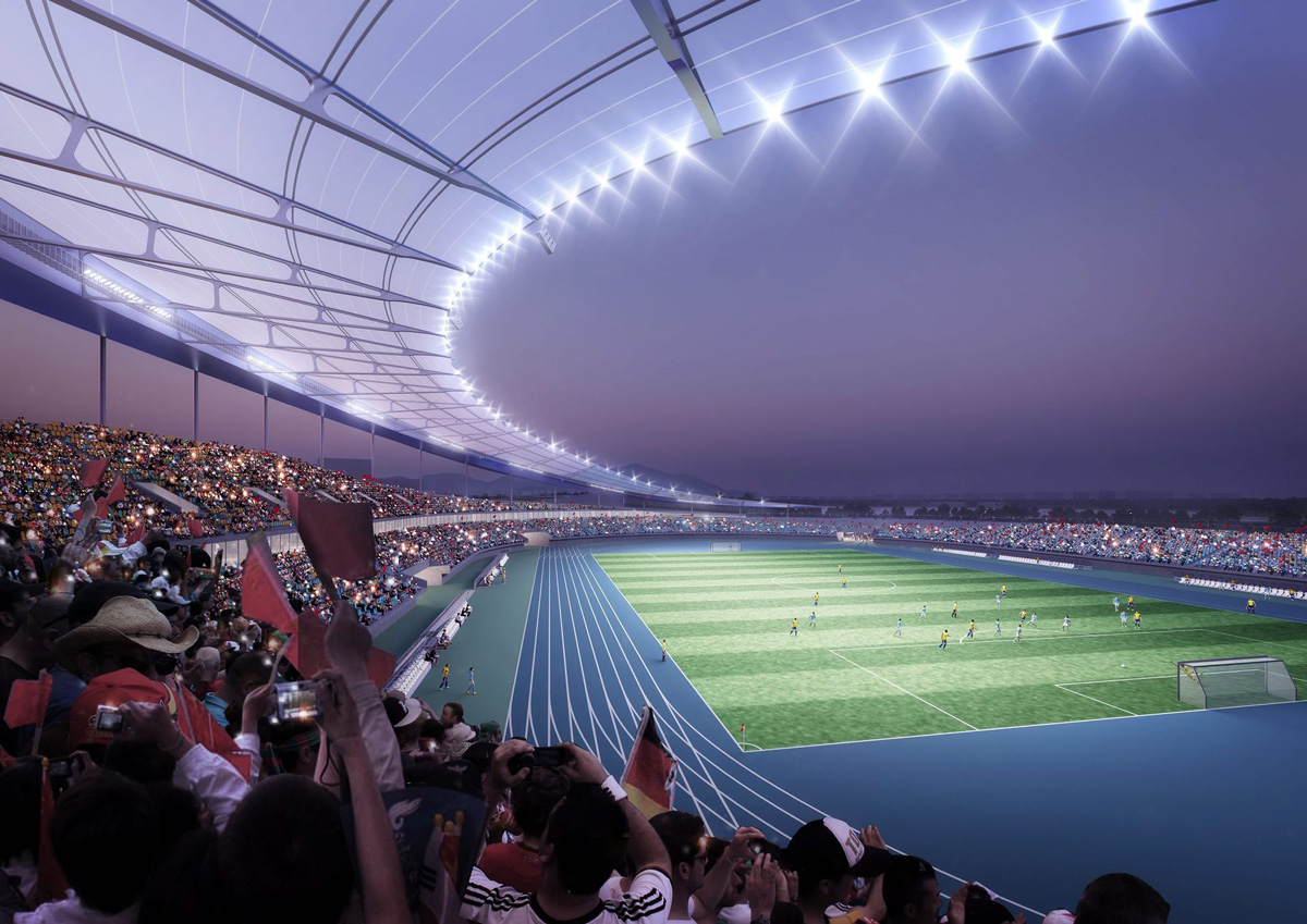 Centro sportivo a Longgang, Cina; progetto GMP