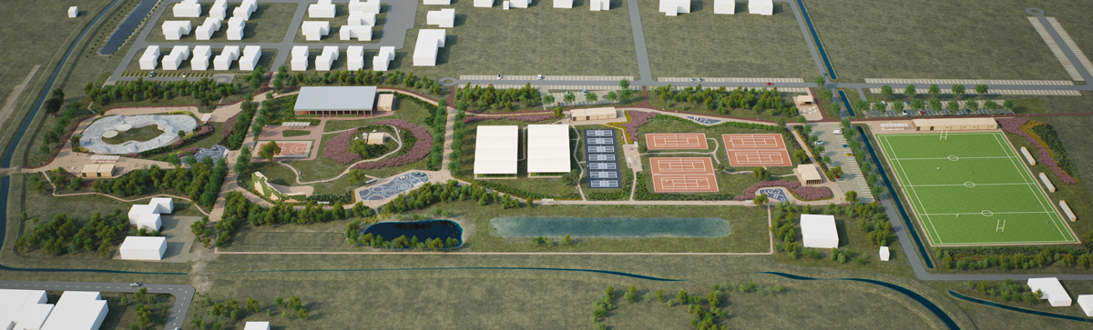 Masterplan di ampliamento del centro sportivo di Persiceto (Bo)