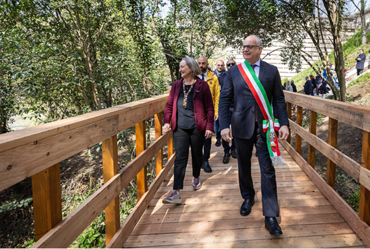 Roma, inaugurazione del primo parco d'affaccio sul Tevere