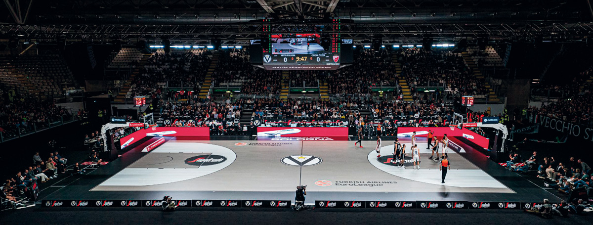 Parquet Dalla Riva Sportfloors all'arena Virtus Bologna