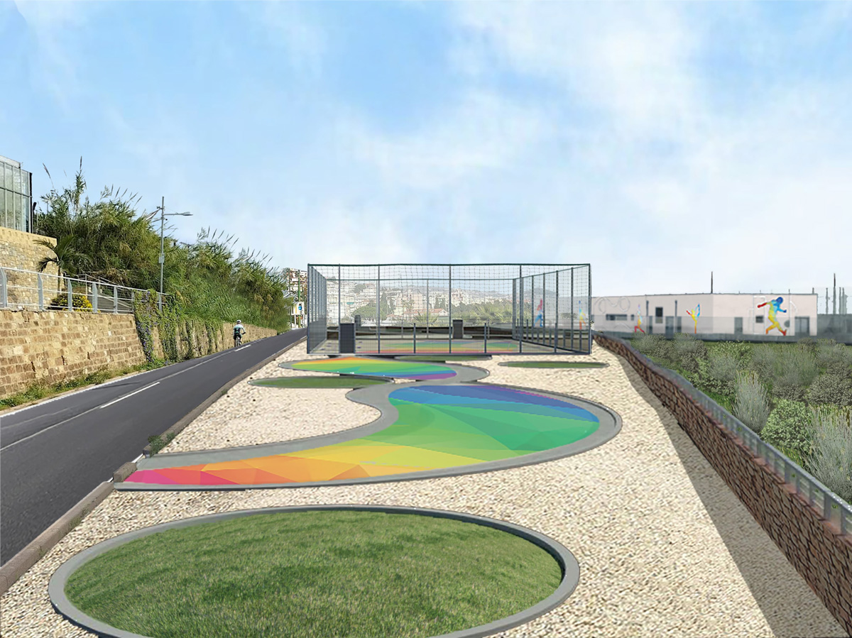 Render - Cittadella sportiva Pian di Poma di Sanremo