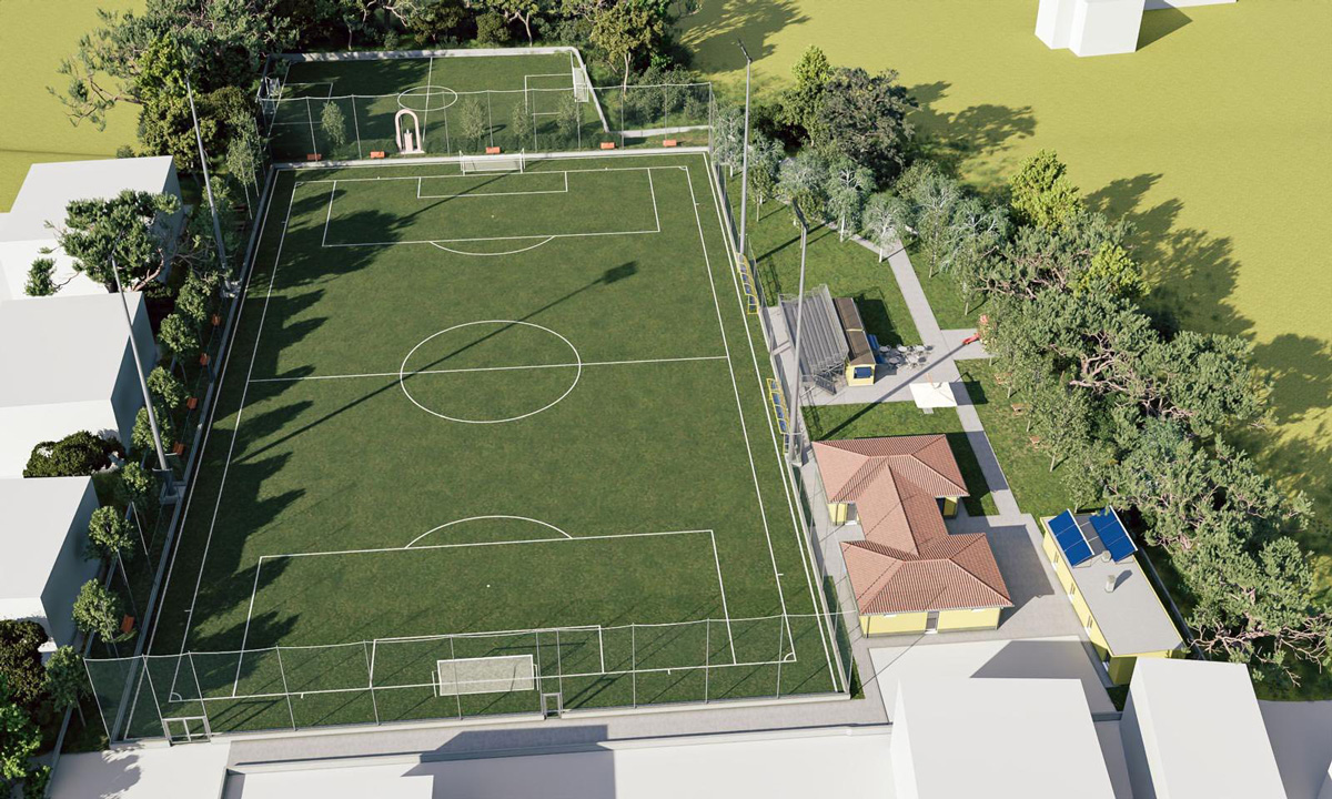 Render di progetto - campo dei Carissimi - Fano