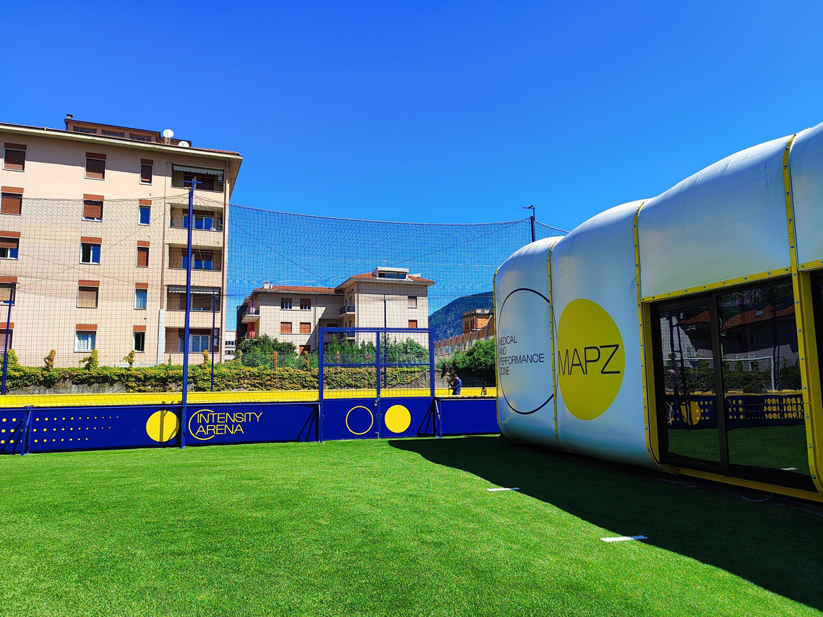 La nuova gabbia dello Stadio Briamasco di Trento