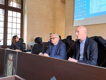 Conferenza stampa di presentazione del progetto di riqualificazione dello stadio di Abbiategrasso (Mi)